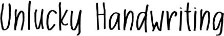 preview image of the Unlucky Handwriting font