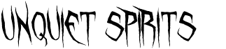 preview image of the Unquiet Spirits font