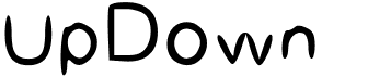 preview image of the UpDown font