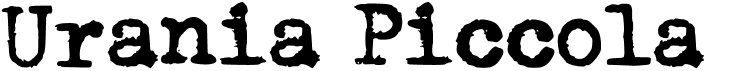 preview image of the Urania Piccola II font