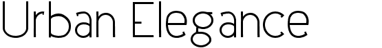 preview image of the Urban Elegance font
