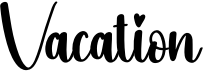 preview image of the Vacation font