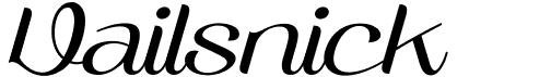 preview image of the Vailsnick font