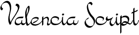 preview image of the Valencia Script font
