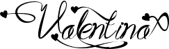 preview image of the Valentina font