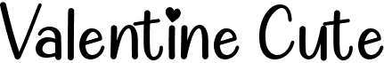 preview image of the Valentine Cute font