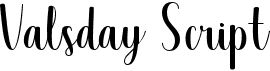 preview image of the Valsday Script font