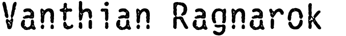 preview image of the Vanthian Ragnarok font