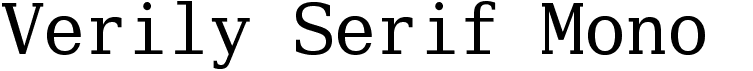 preview image of the Verily Serif Mono font