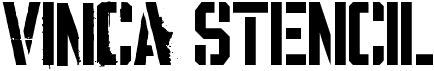 preview image of the Vinca Stencil font