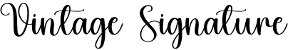 preview image of the Vintage Signature font