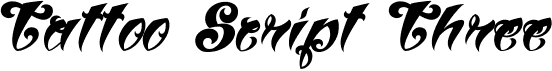 preview image of the VTC Tattoo Script Three font