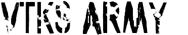 preview image of the VTKS Army font