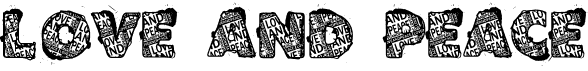 preview image of the VTKS Love and Peace font