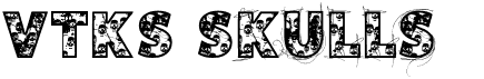 preview image of the VTKS Skulls font