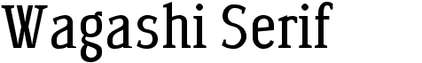 preview image of the Wagashi Serif font