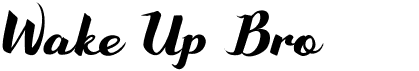 preview image of the Wake Up Bro font