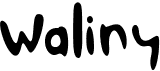 preview image of the Waliny font