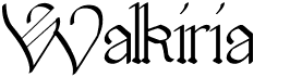 preview image of the Walkiria font