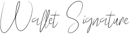 preview image of the Wallet Signature font