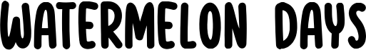 preview image of the Watermelon Days font