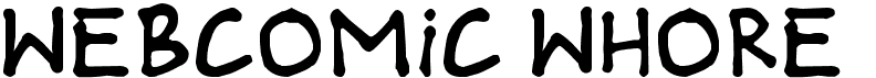 preview image of the Webcomic Whore font