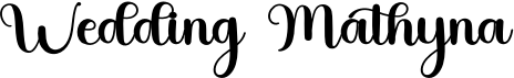 preview image of the Wedding Mathyna font