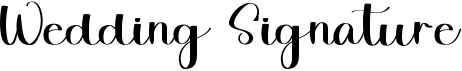 preview image of the Wedding Signature font