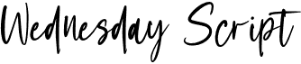 preview image of the Wednesday Script font