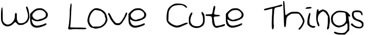 preview image of the We Love Cute Things font