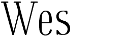 preview image of the Wes font