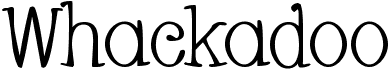 preview image of the Whackadoo font