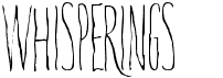preview image of the Whisperings font
