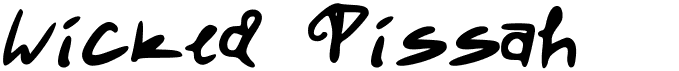 preview image of the Wicked Pissah font