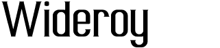 preview image of the Wideroy font