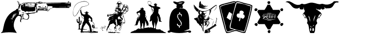 preview image of the Wild West Icons font