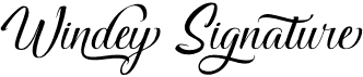 preview image of the Windey Signature font