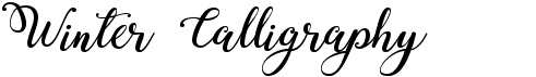 preview image of the Winter Calligraphy font
