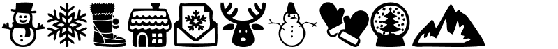 preview image of the Winter Icons font
