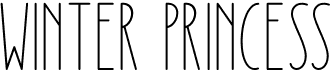 preview image of the Winter Princess font
