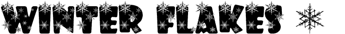 preview image of the Winter Flakes font