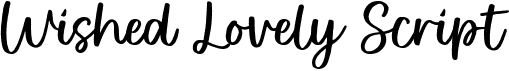 preview image of the Wished Lovely Script font