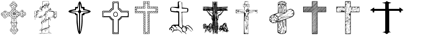 preview image of the WM Crosses 1 font