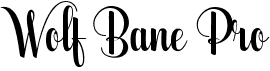 preview image of the Wolf Bane Pro font
