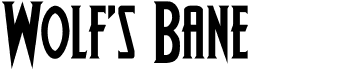 preview image of the Wolf's Bane font