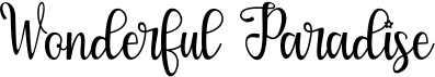preview image of the Wonderful Paradise font