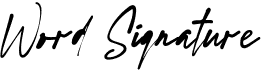 preview image of the Word Signature font