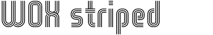 preview image of the Wox Striped font