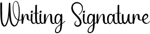 preview image of the Writing Signature font