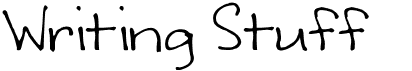 preview image of the Writing Stuff font
